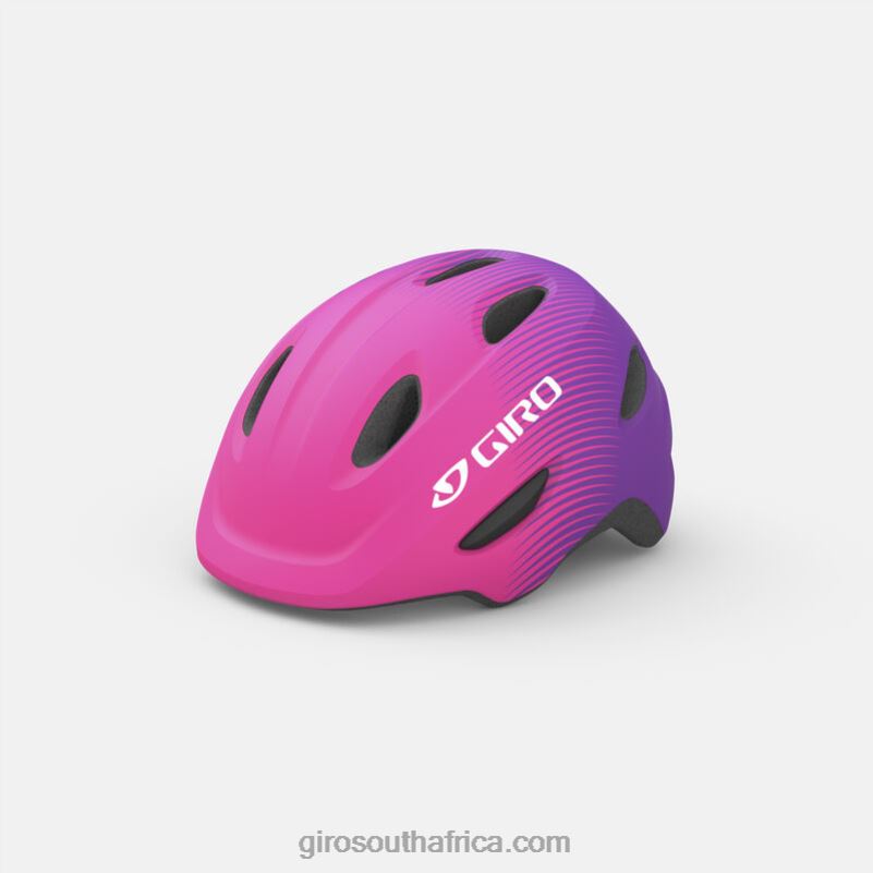 Matte Bright Pink/Purple Fade 6H28D1487 Kids Giro Scamp Helmet