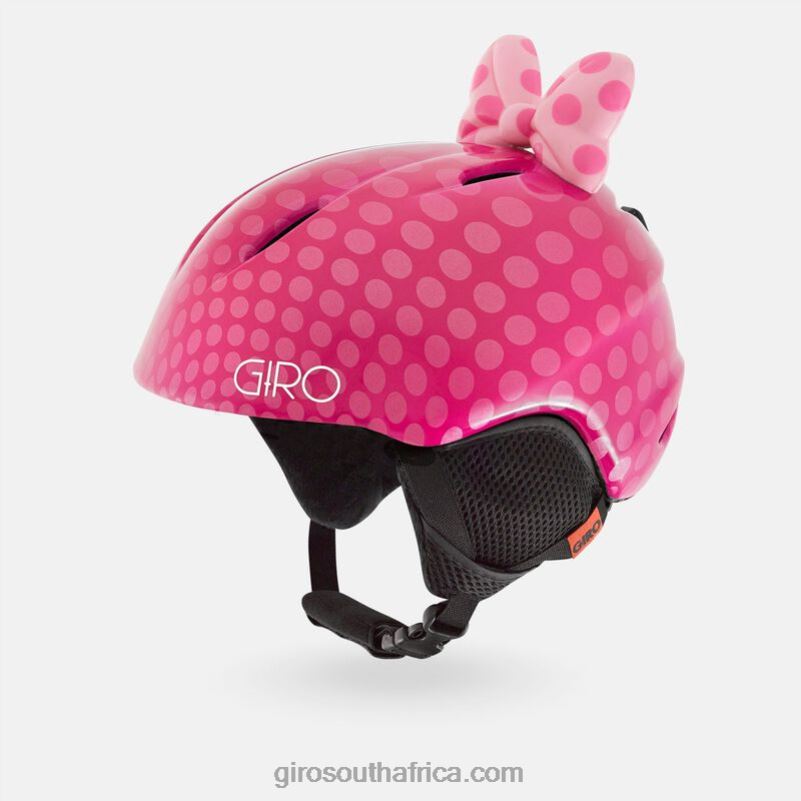Pink Bow Polka Dots 6H28D1518 Kids Giro Launch Plus Helmet