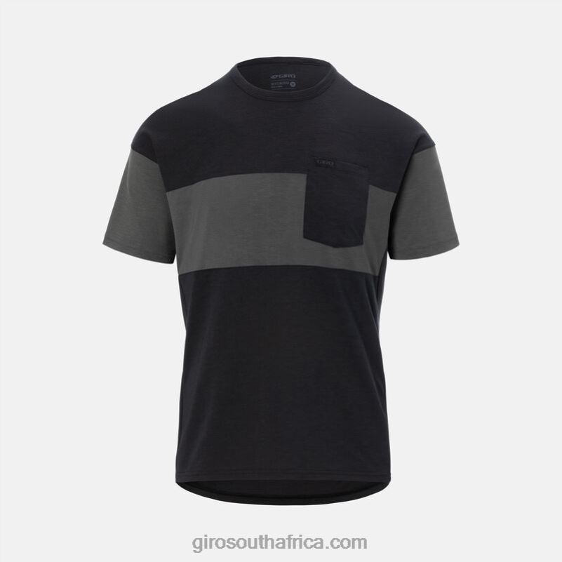 Black/Charcoal 6H28D24 Men Giro Ride Jersey