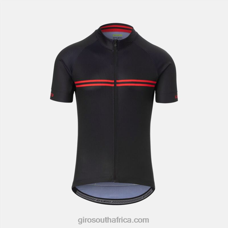 Black/Red Classic Stripe 6H28D724 Men Giro Chrono Sport Jersey