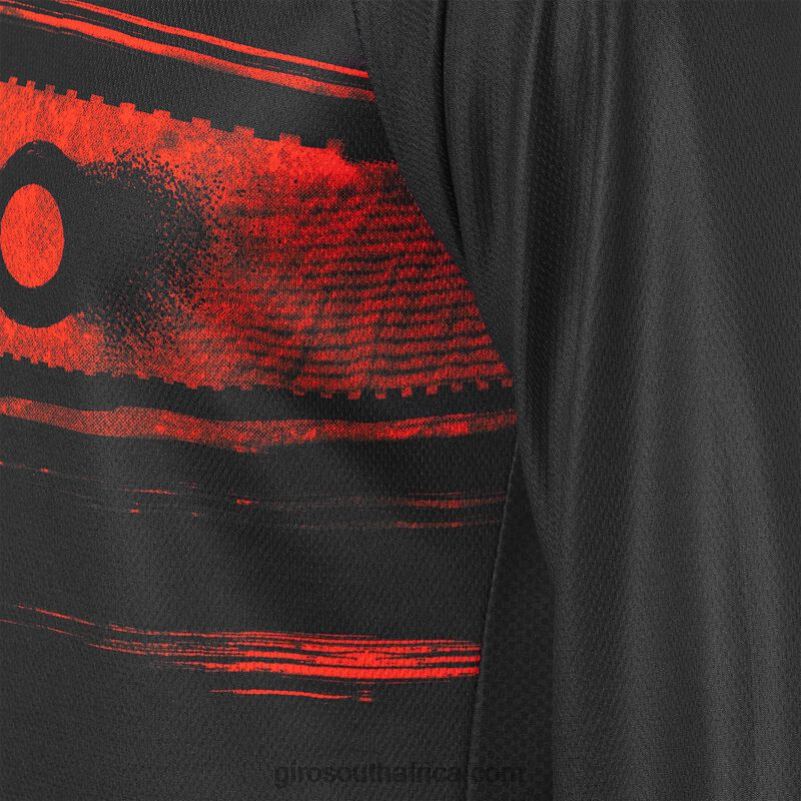 Black/Red Hypnotic 6H28D735 Men Giro Roust Ls Jersey