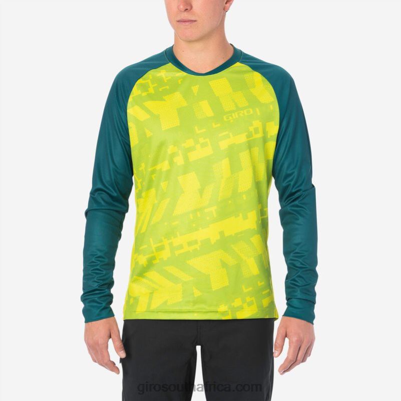 Citron Green Fanatic 6H28D736 Men Giro Roust Ls Jersey