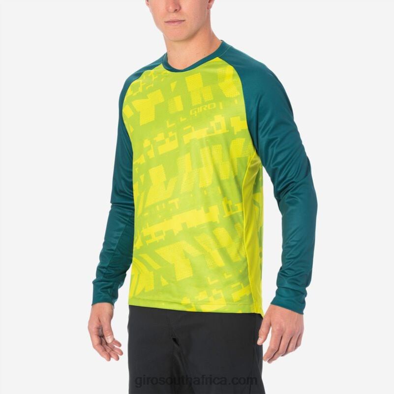 Citron Green Fanatic 6H28D736 Men Giro Roust Ls Jersey