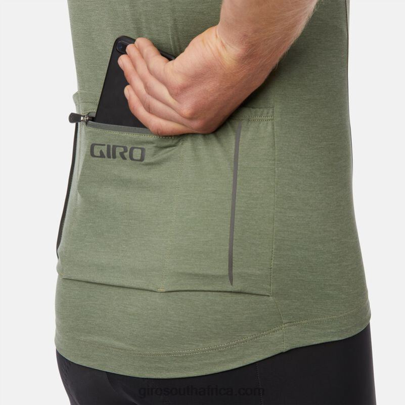 Olive Heather 6H28D718 Men Giro New Road Jersey