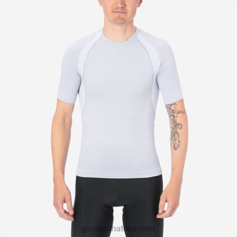 White 6H28D659 Men Giro Chrono Short Sleeve Base Layer