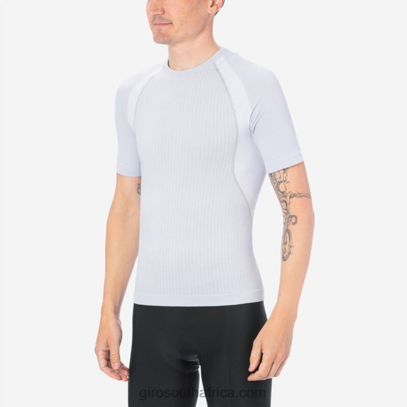 White 6H28D659 Men Giro Chrono Short Sleeve Base Layer