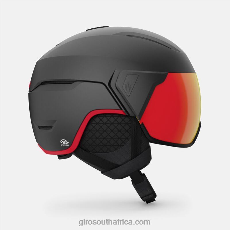 Matte Graphite/Red 6H28D306 Men Giro Orbit Spherical Helmet