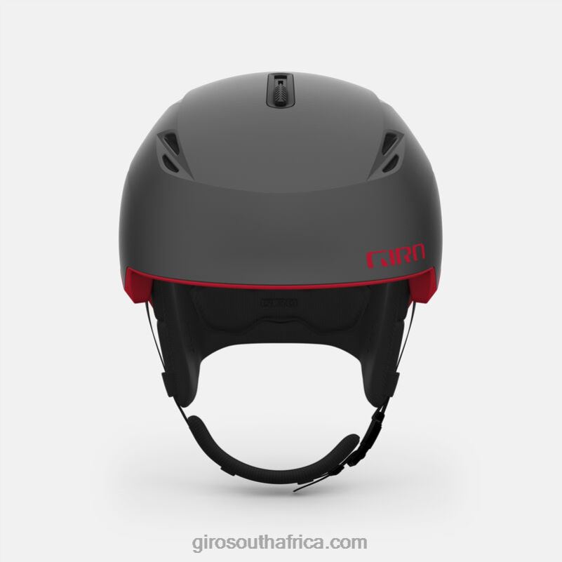 Matte Graphite/Red 6H28D351 Men Giro Grid Spherical Helmet