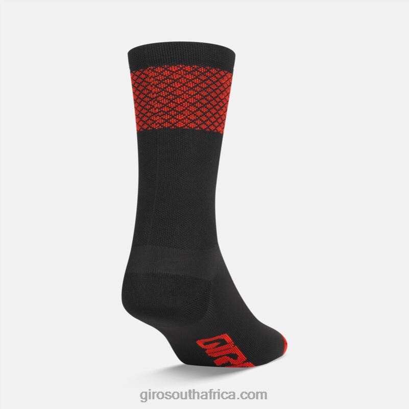Black/Bright Red 6H28D789 Unisex Giro Comp Racer High Rise Sock