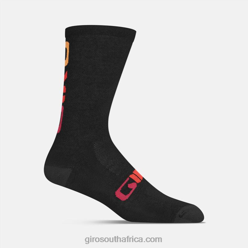 Black Hyperglitch 6H28D189 Unisex Giro Seasonal Merino Wool Sock