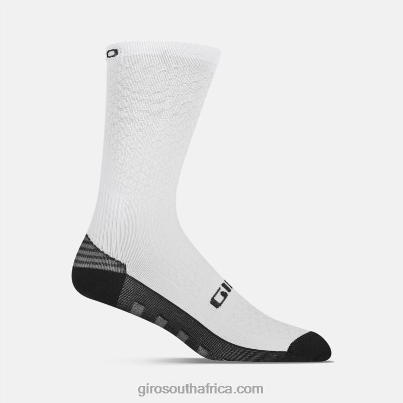 White 6H28D867 Unisex Giro Hrc+ Grip Sock