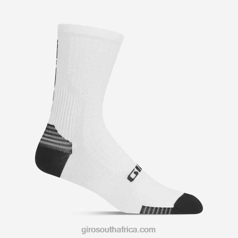 White/Black 6H28D868 Unisex Giro Hrc+ Grip Sock