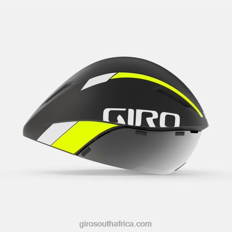 Matte Black Fade/Highlight Yellow 6H28D33 Unisex Giro Aerohead Mips Helmet