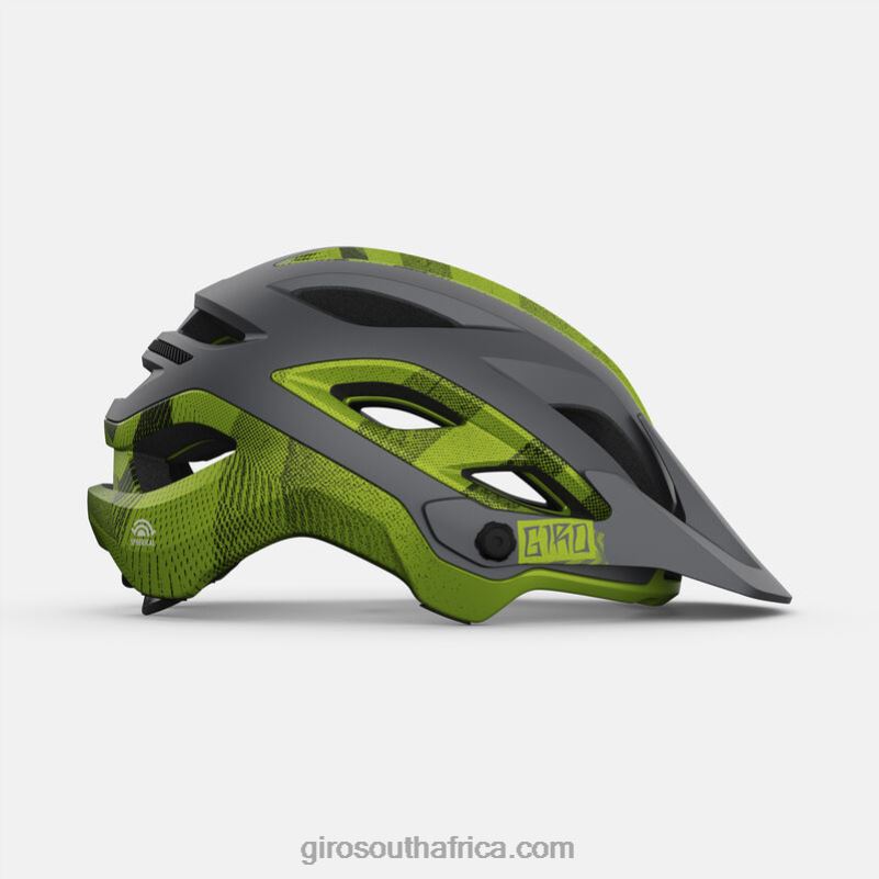 Matte Metallic Black/Ano Lime 6H28D475 Unisex Giro Merit Spherical Helmet