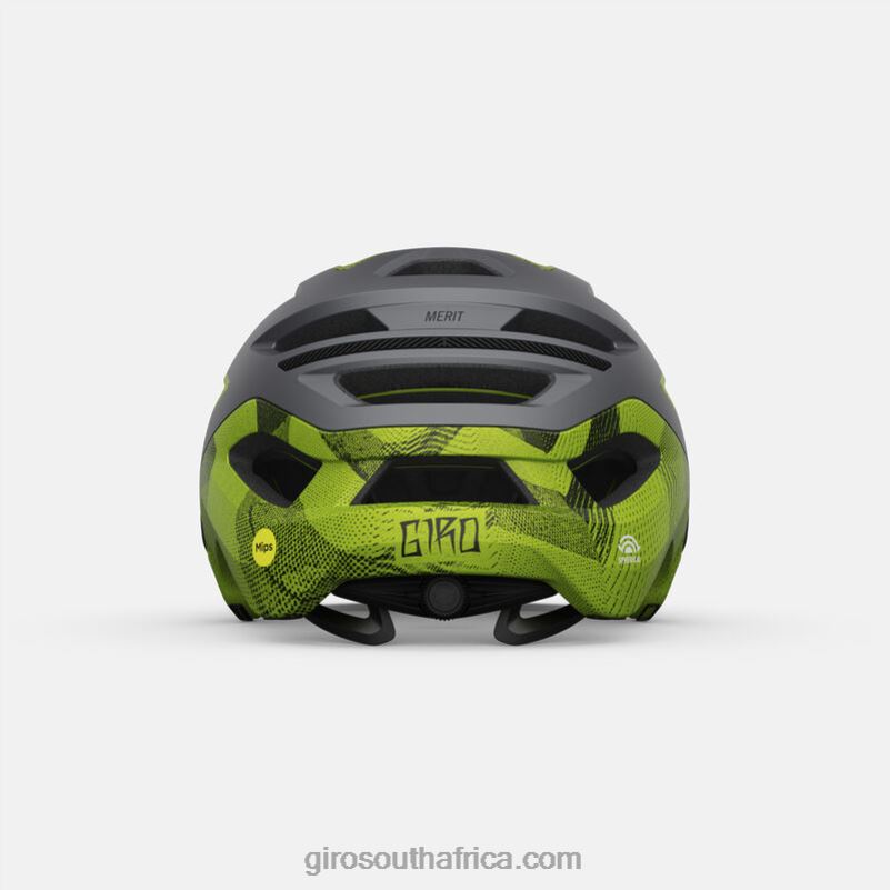 Matte Metallic Black/Ano Lime 6H28D475 Unisex Giro Merit Spherical Helmet