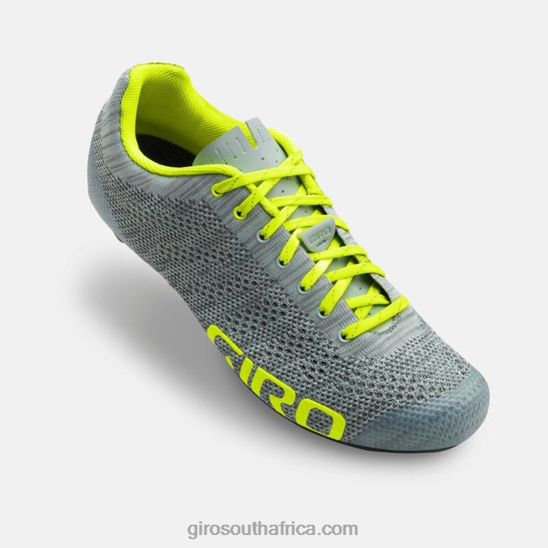 Grey Heather/Highlight Yellow 6H28D1068 Unisex Giro Empire E70 Knit Shoe