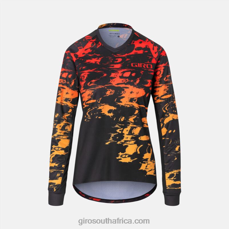 Black Hyperglitch 6H28D730 Women Giro Roust Ls Jersey