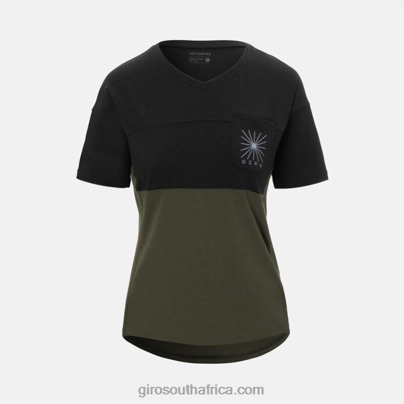 Black/Trail Green 6H28D1120 Women Giro Ride Jersey